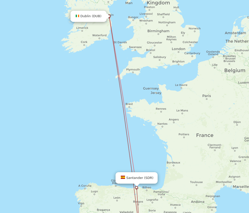 SDR-DUB flight routes