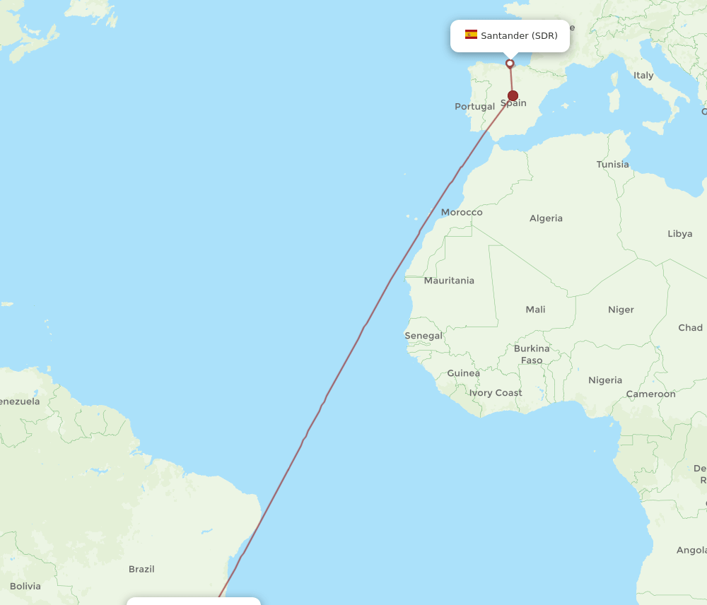 SDR-GIG flight routes