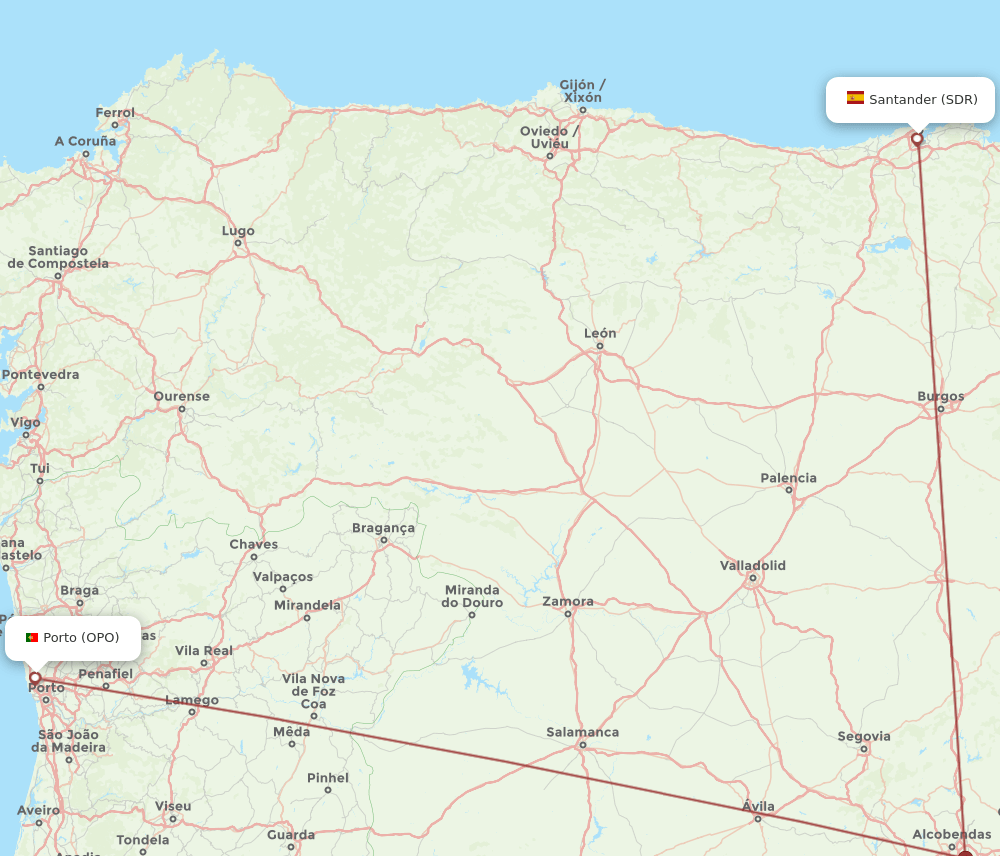 SDR-OPO flight routes