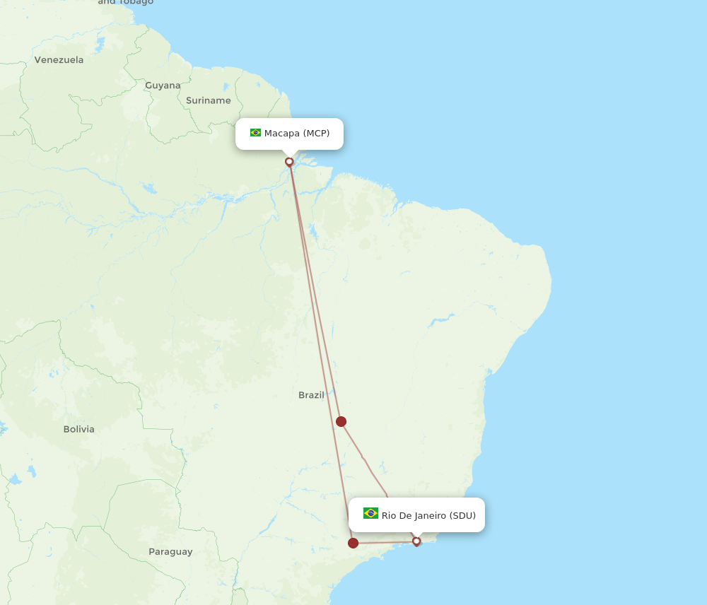 SDU-MCP flight routes