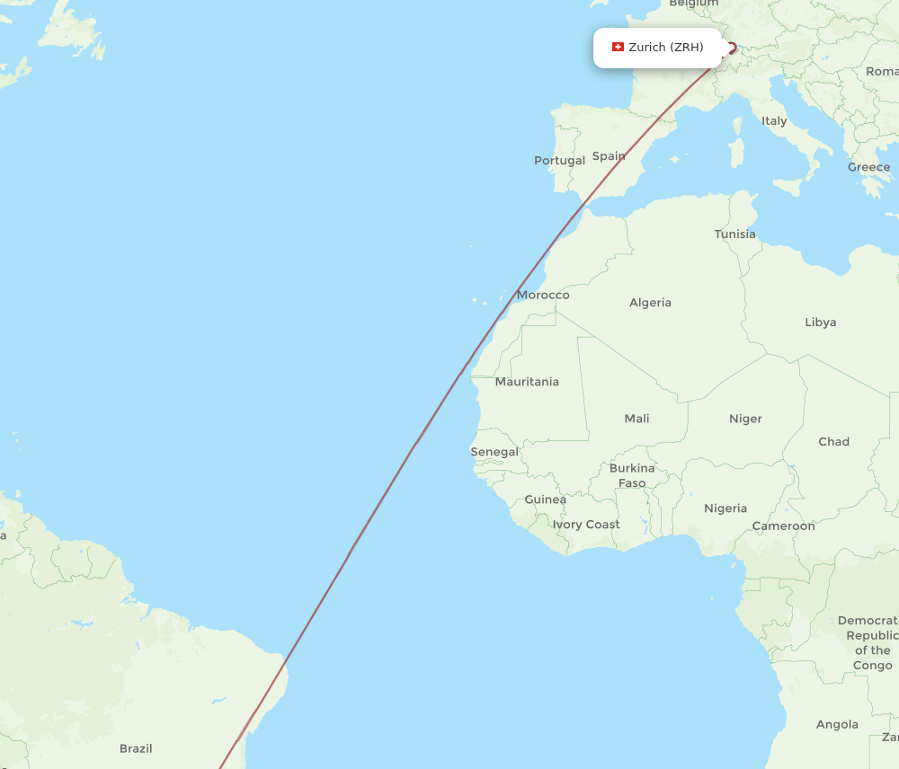 SDU-ZRH flight routes