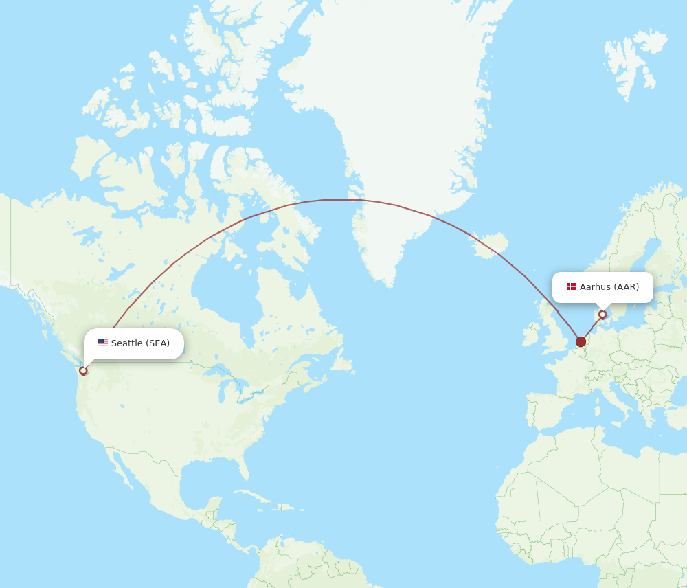 SEA-AAR flight routes