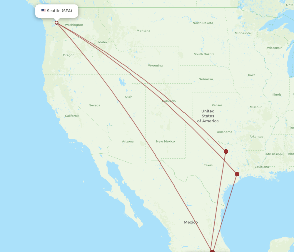 SEA-ACA flight routes