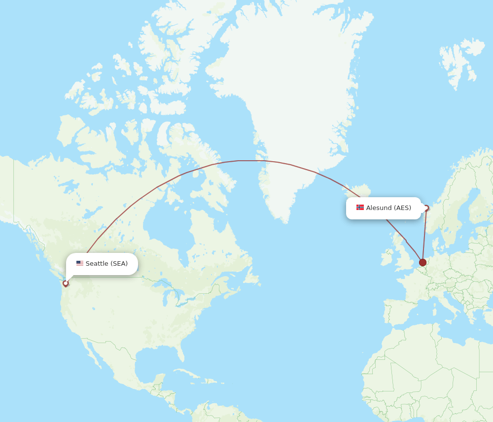 SEA-AES flight routes