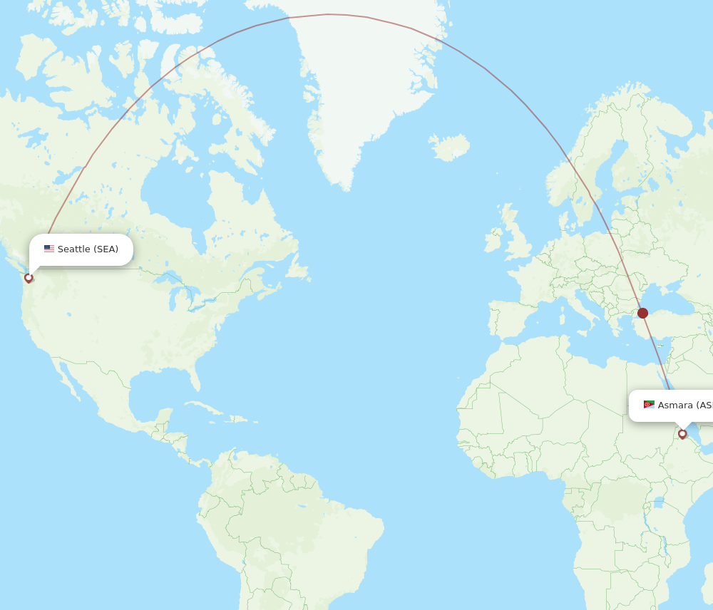 SEA-ASM flight routes