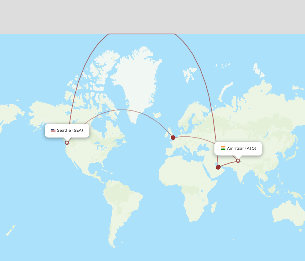 SEA-ATQ flight routes