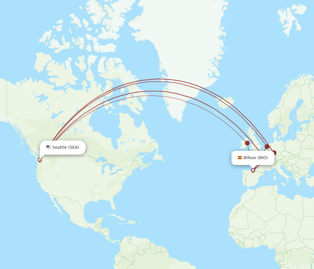 SEA-BIO flight routes