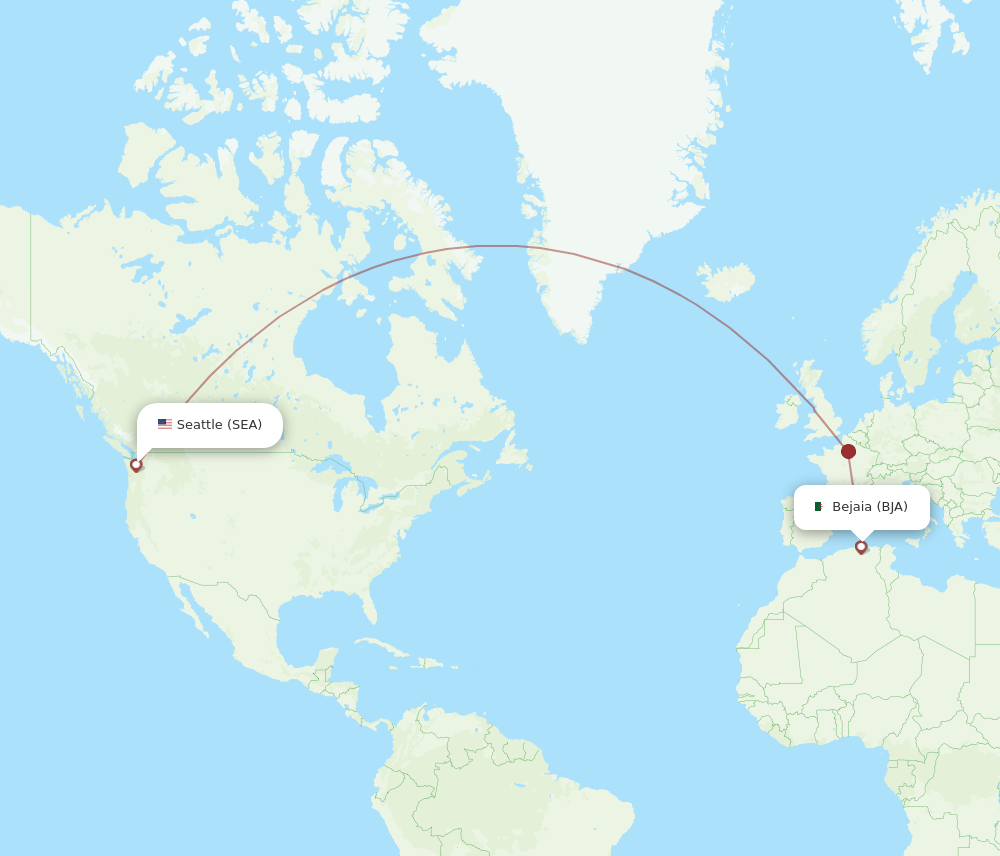 SEA-BJA flight routes