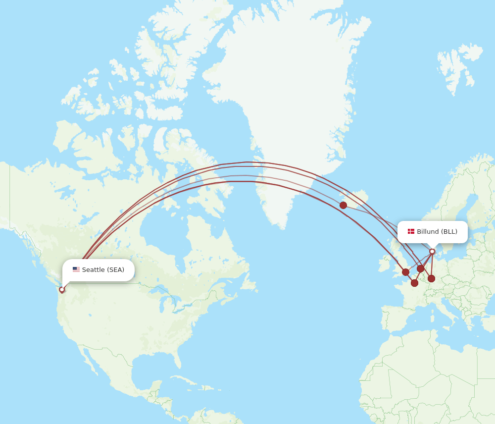 SEA-BLL flight routes