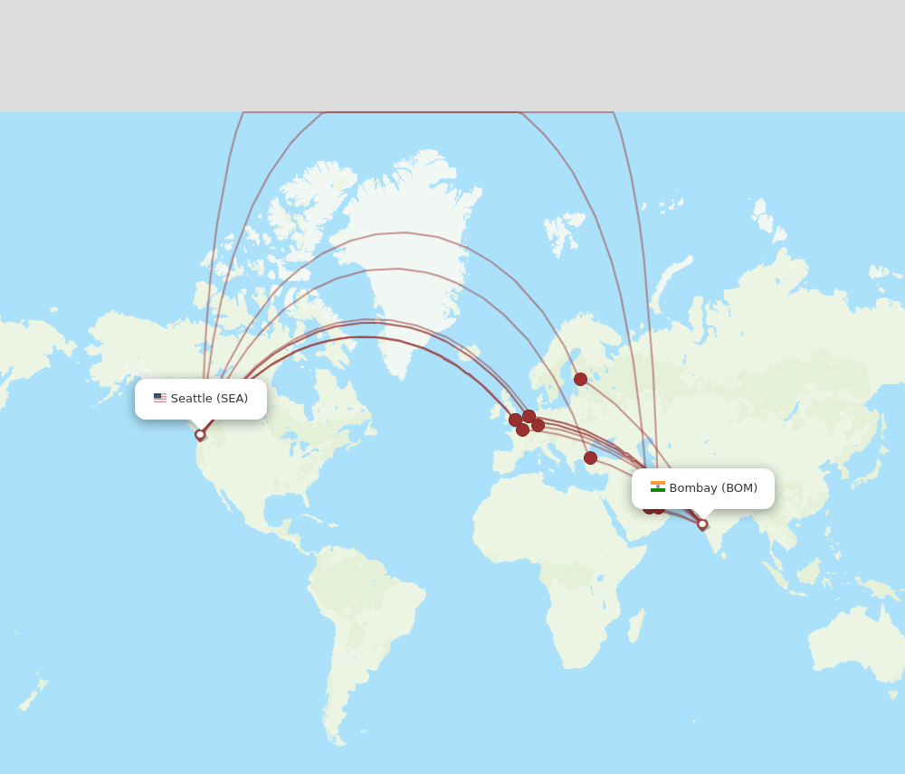 SEA-BOM flight routes