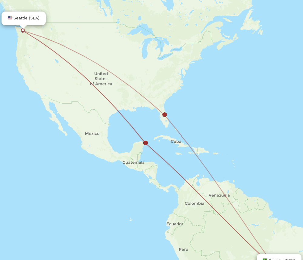 SEA-BSB flight routes