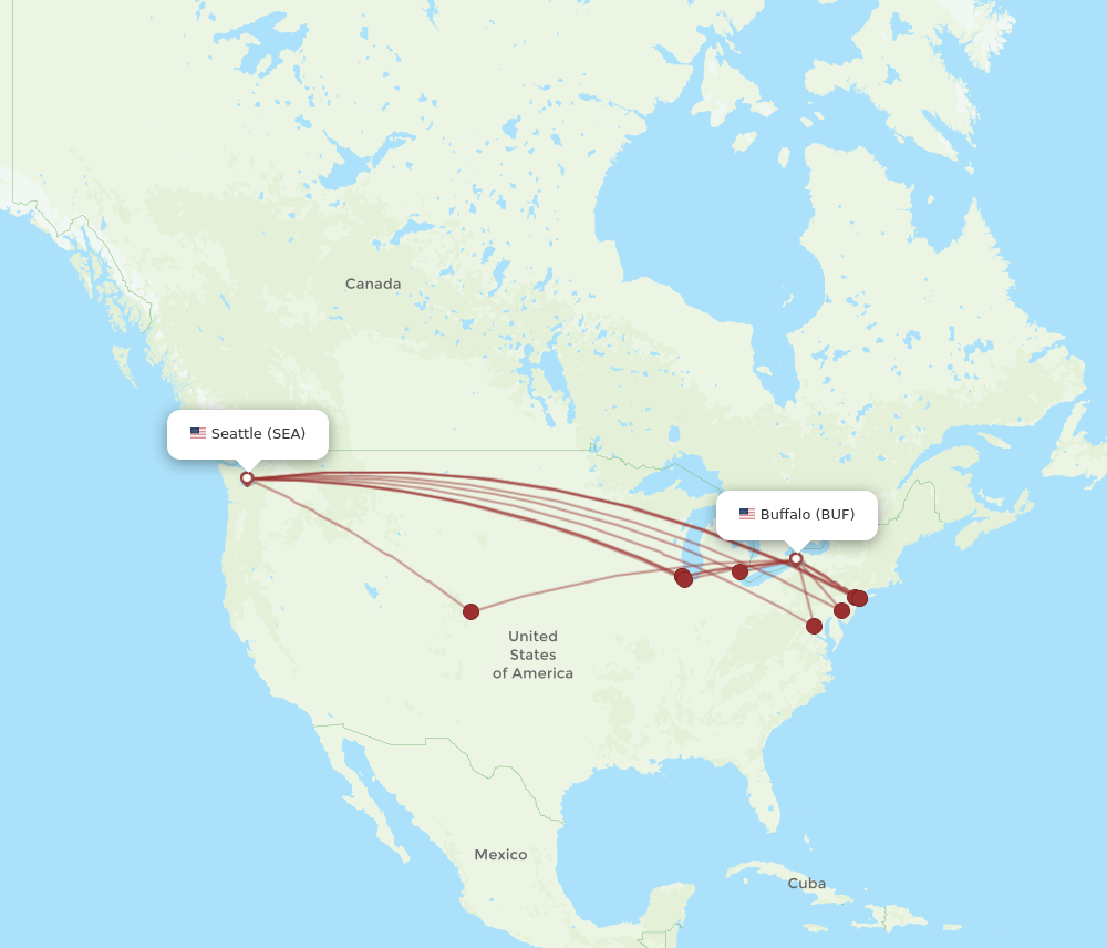 SEA-BUF flight routes