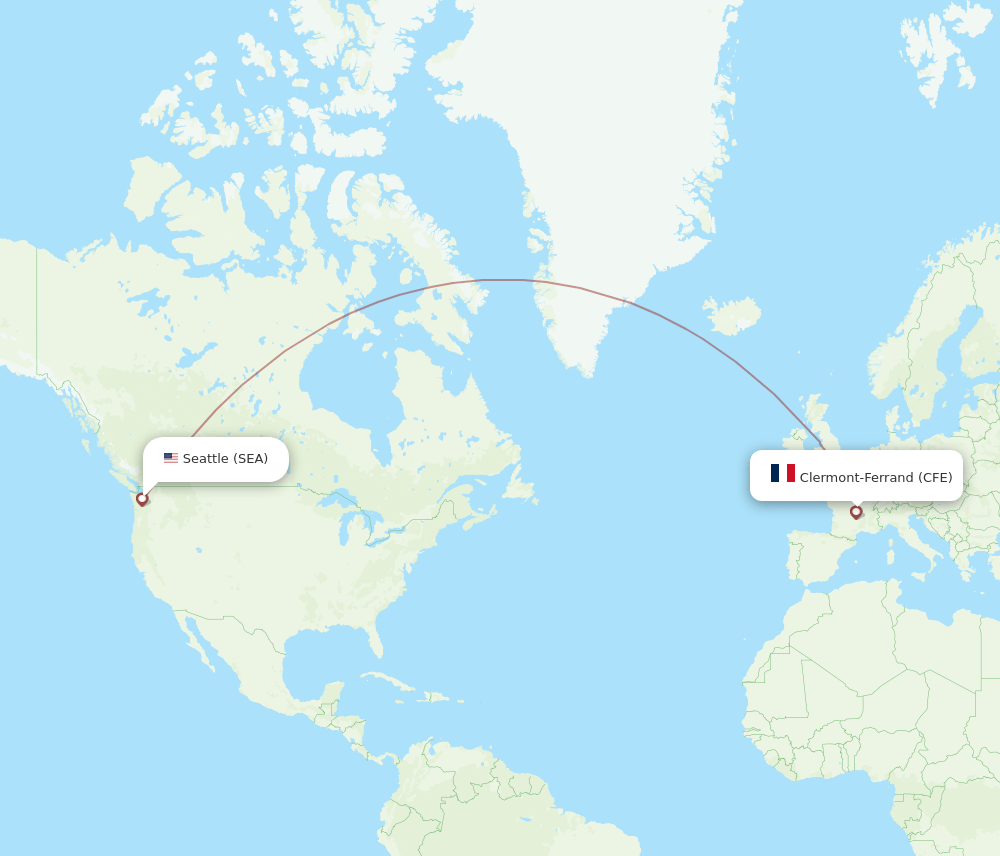 SEA-CFE flight routes