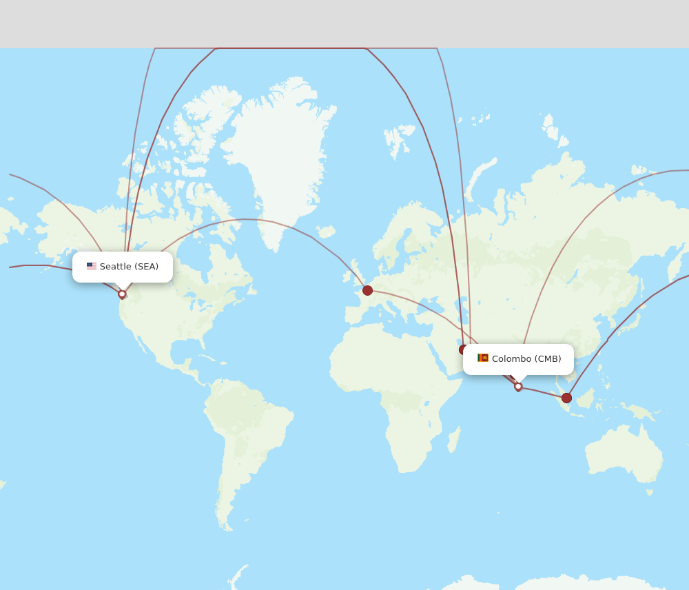 SEA-CMB flight routes