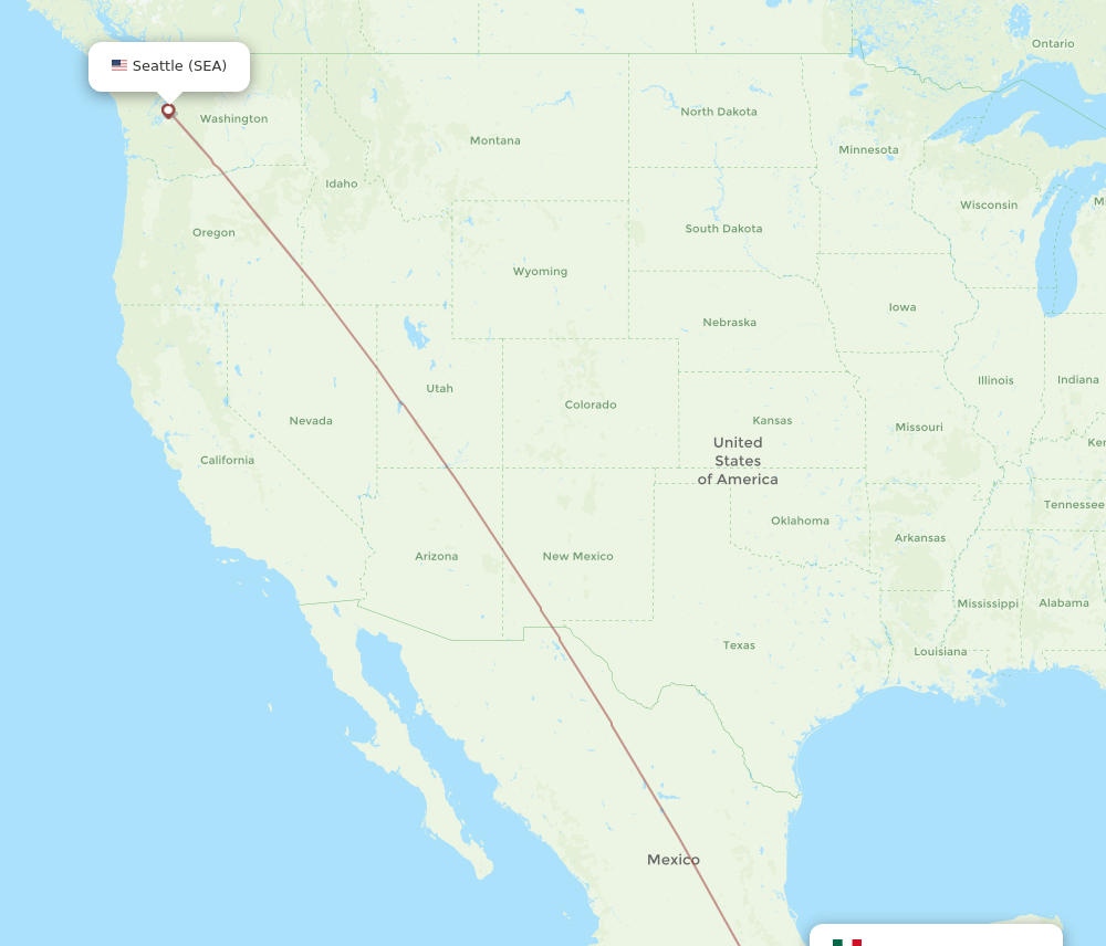 SEA-CME flight routes