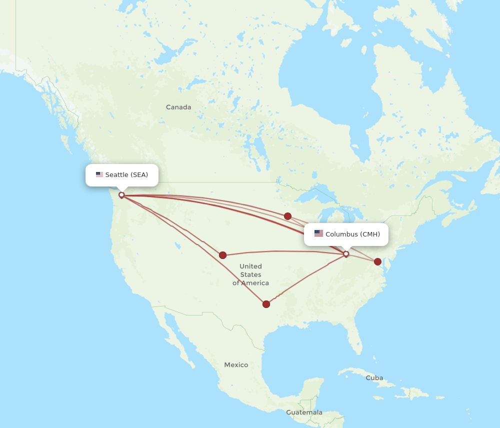 SEA-CMH flight routes