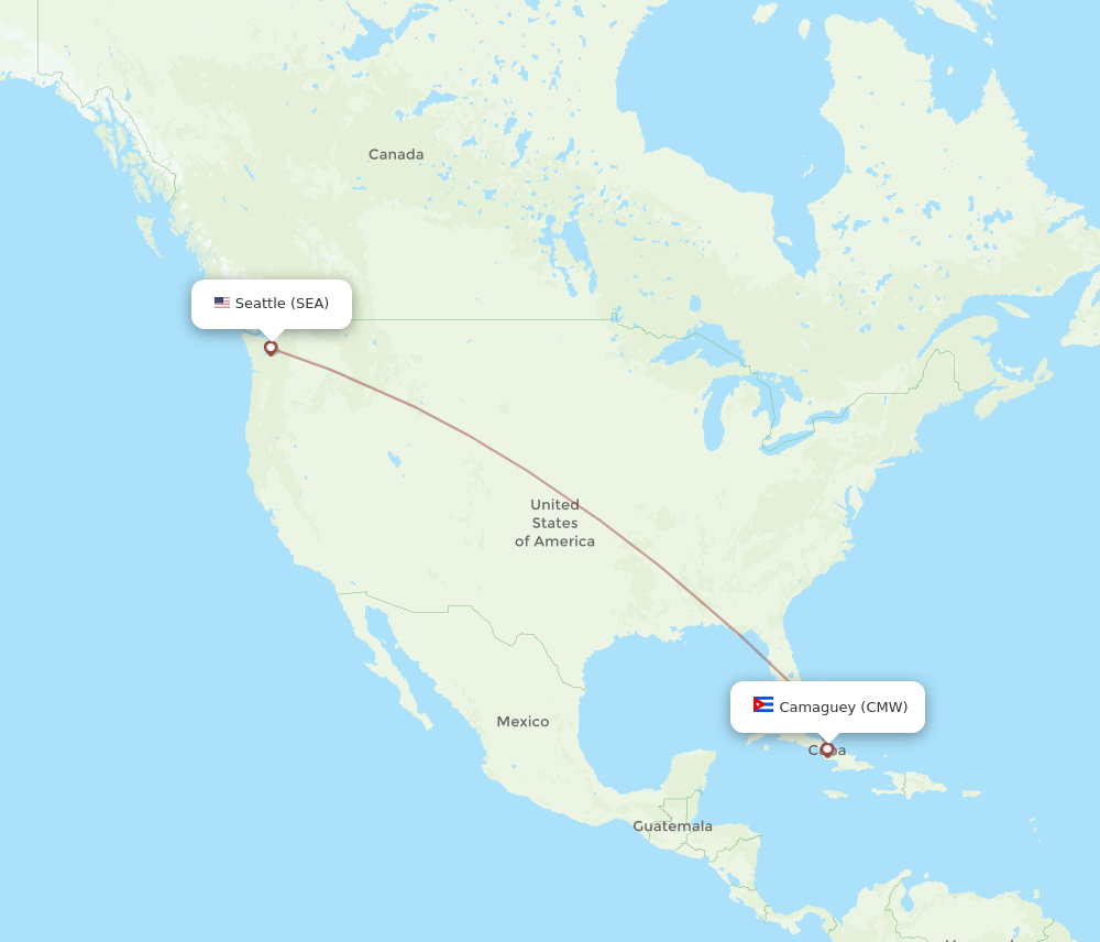 SEA-CMW flight routes