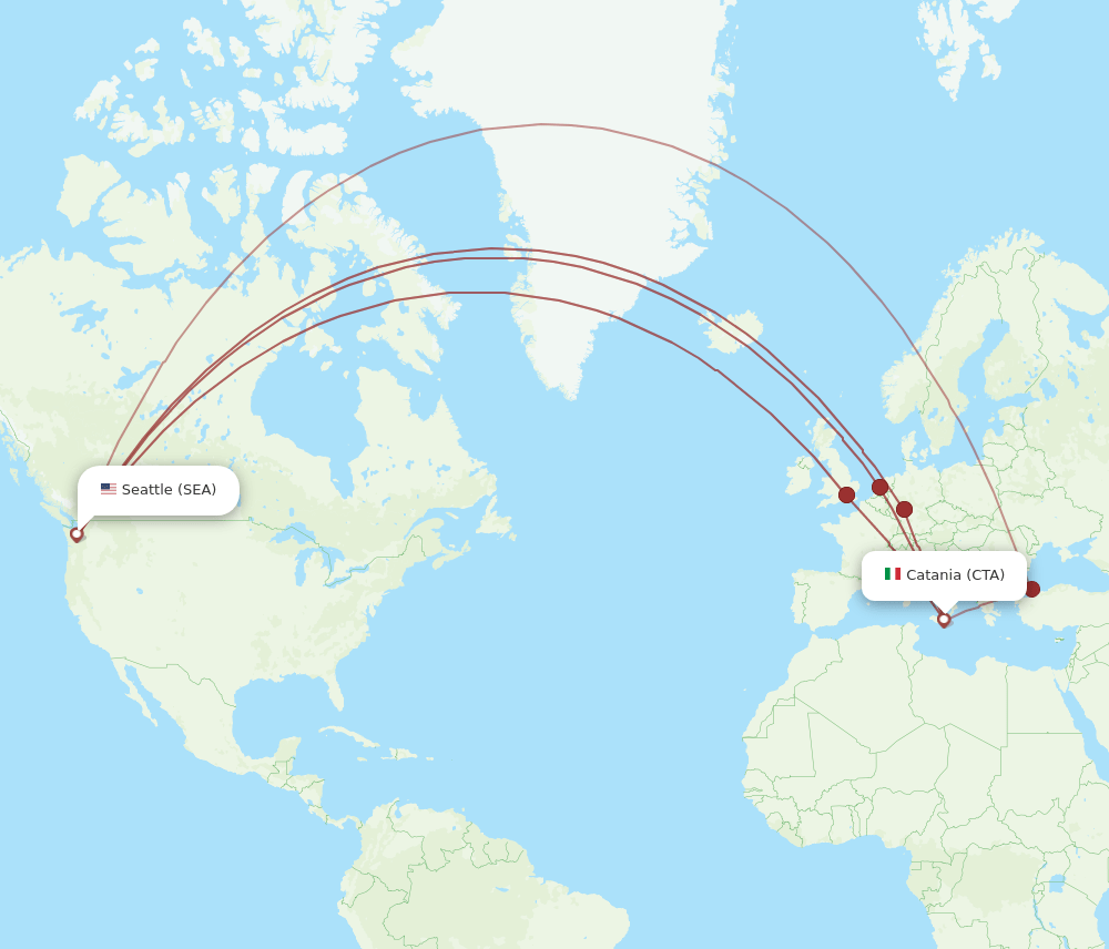 SEA-CTA flight routes