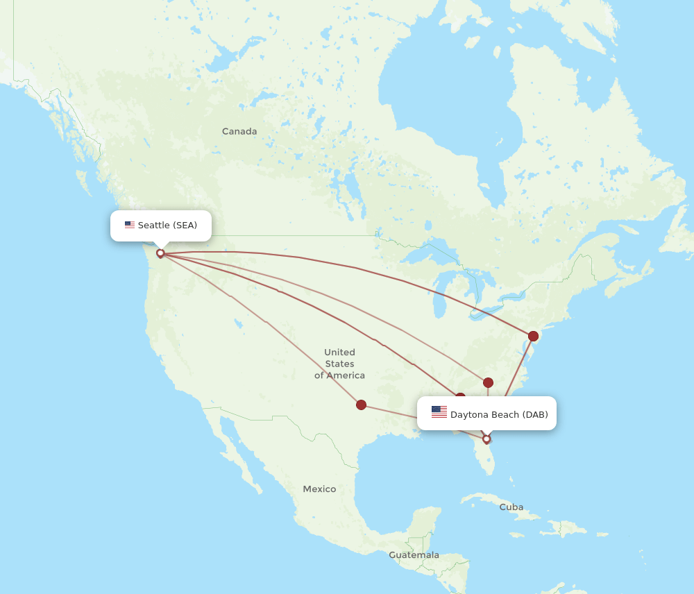 SEA-DAB flight routes
