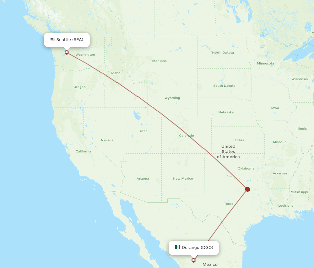 SEA-DGO flight routes