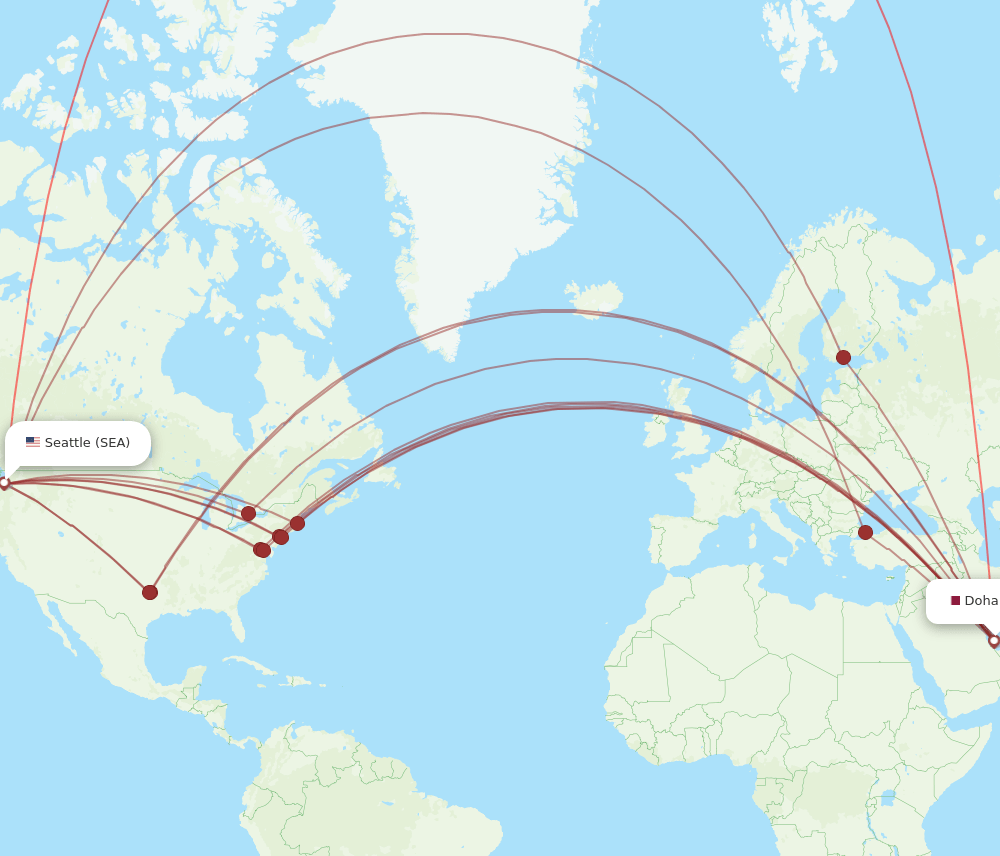 SEA-DOH flight routes