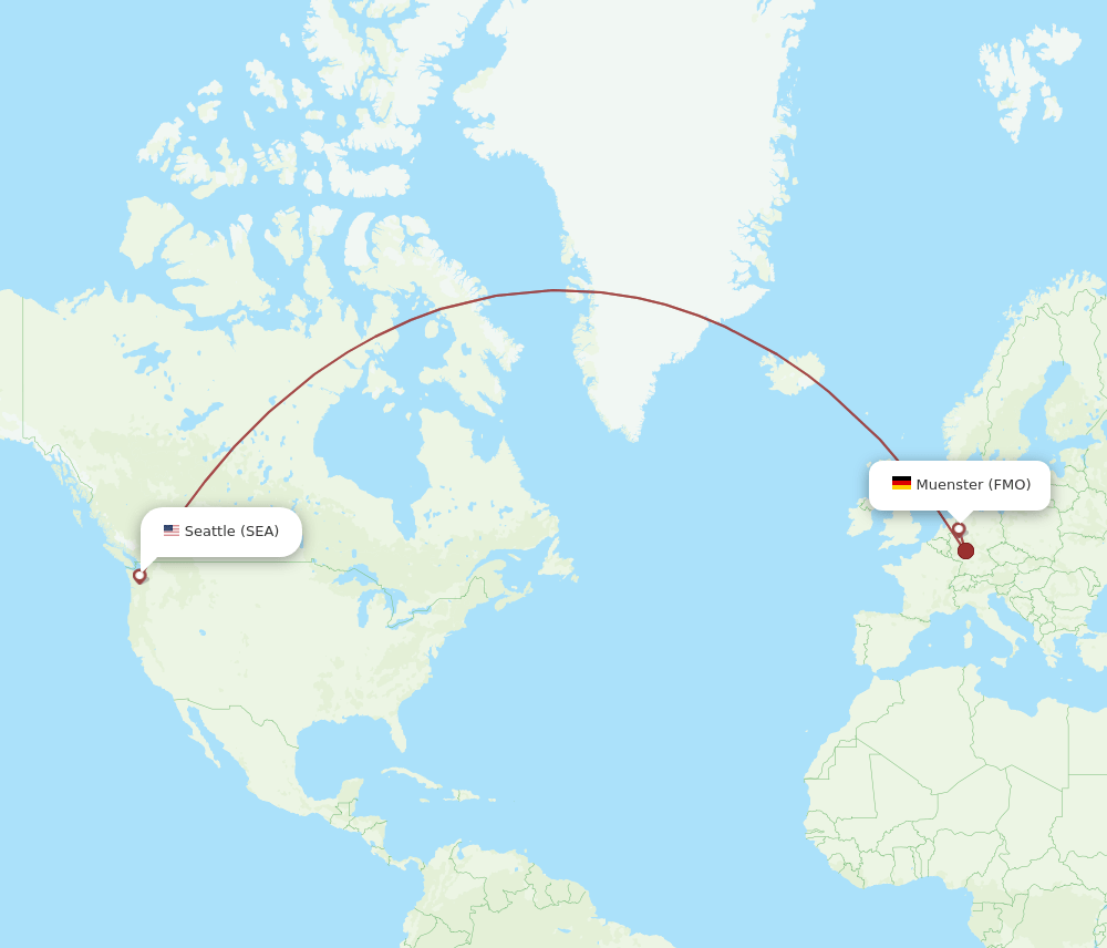 SEA-FMO flight routes