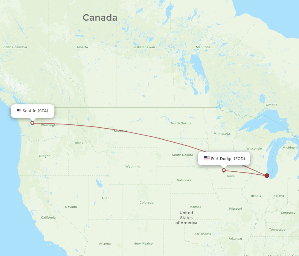 SEA-FOD flight routes