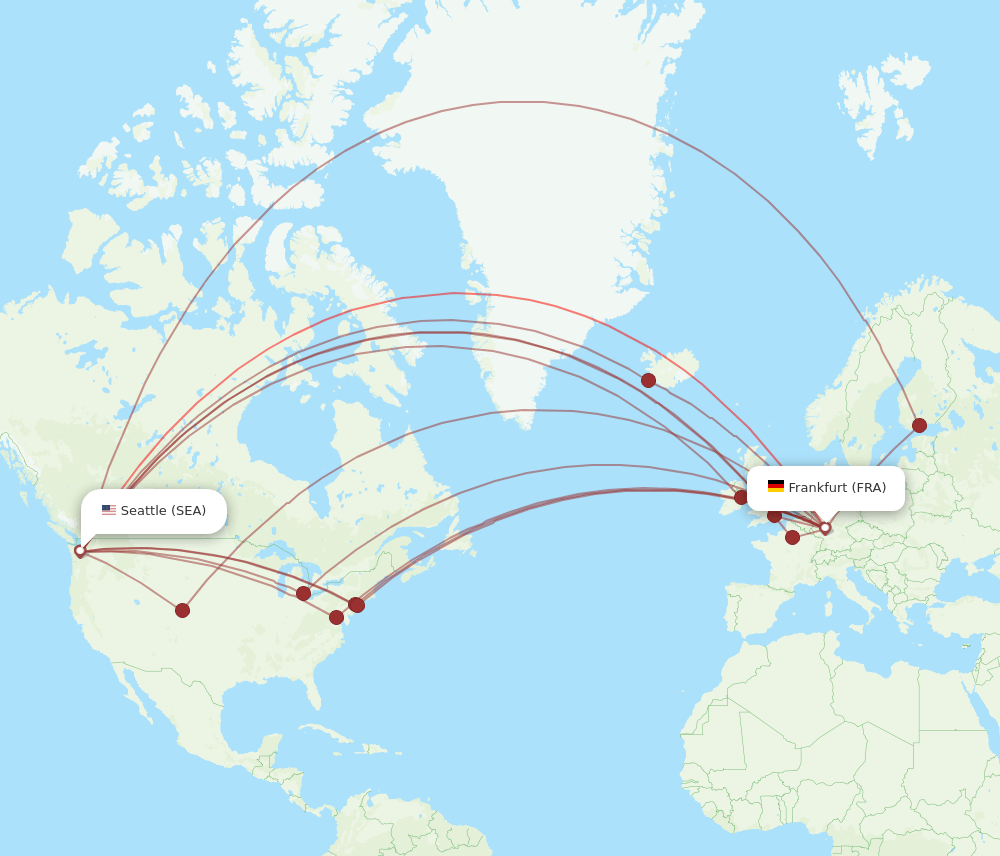 SEA-FRA flight routes