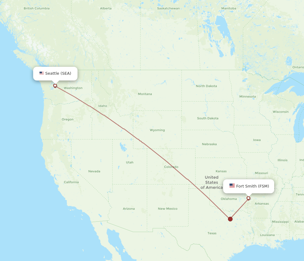 SEA-FSM flight routes