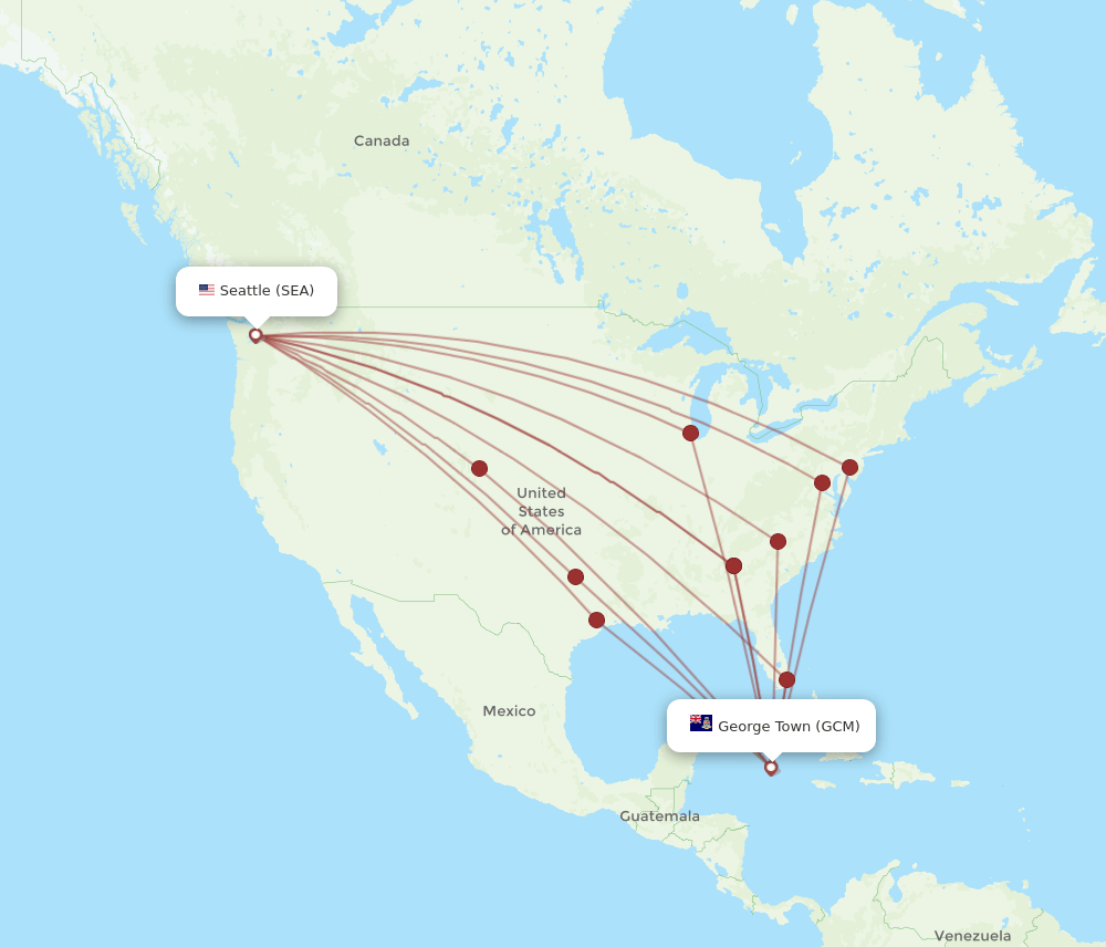 SEA-GCM flight routes