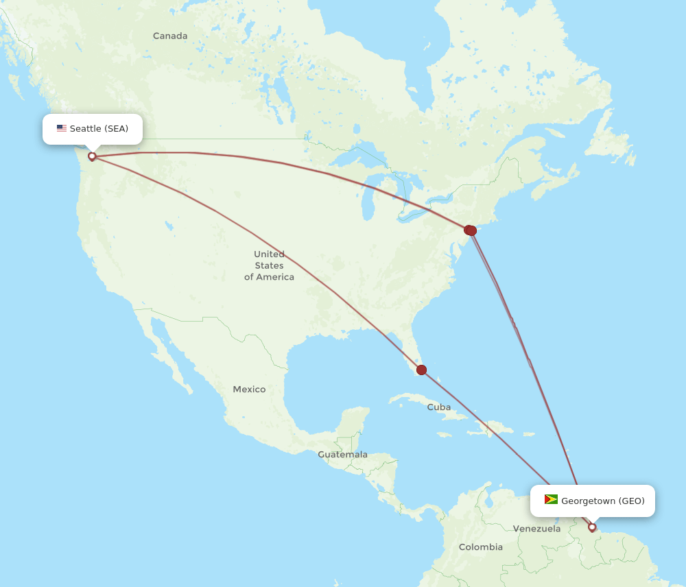 SEA-GEO flight routes
