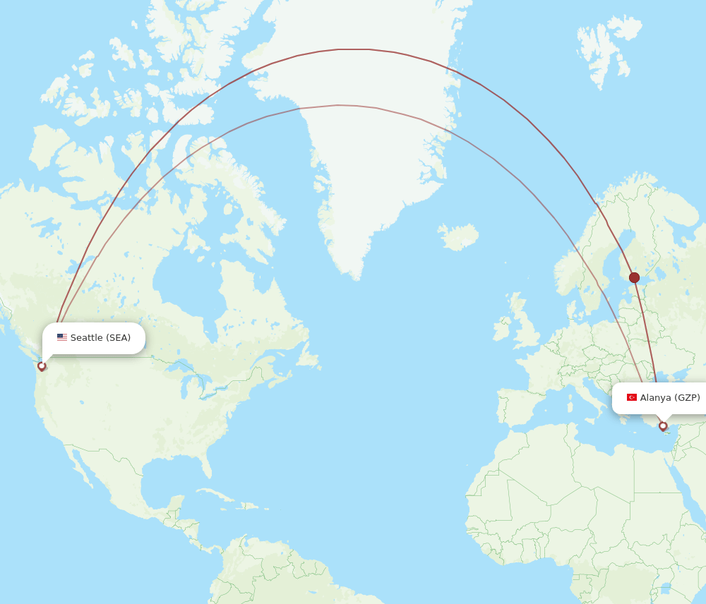 SEA-GZP flight routes