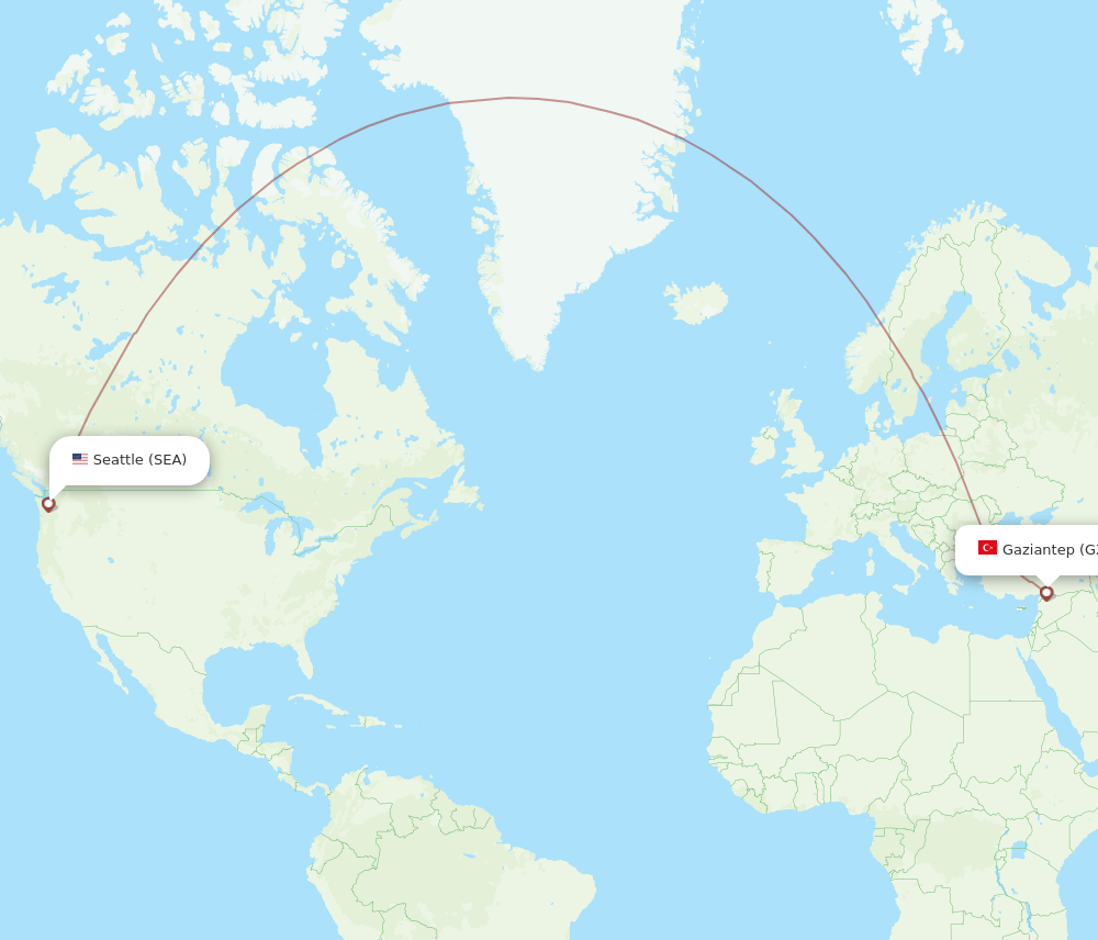 SEA-GZT flight routes
