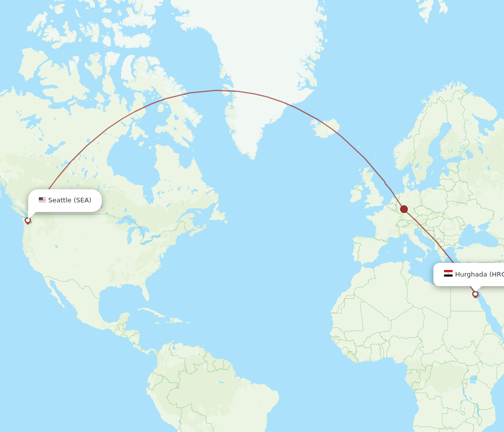 SEA-HRG flight routes