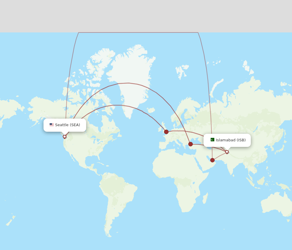 SEA-ISB flight routes