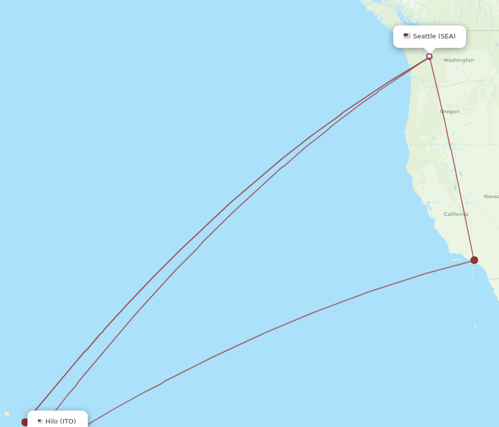 SEA-ITO flight routes