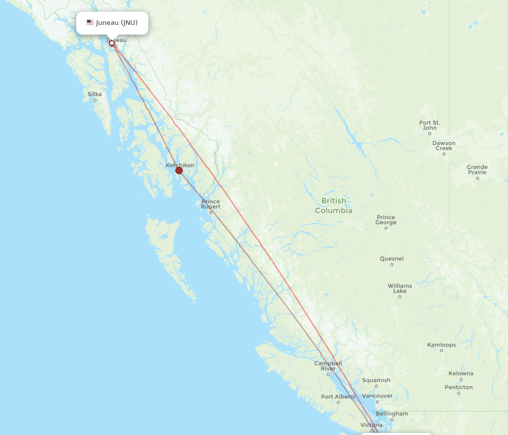 SEA-JNU flight routes