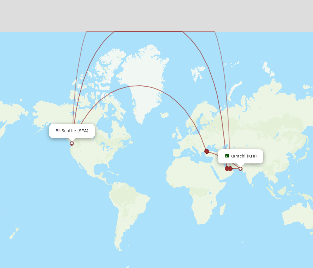 SEA-KHI flight routes