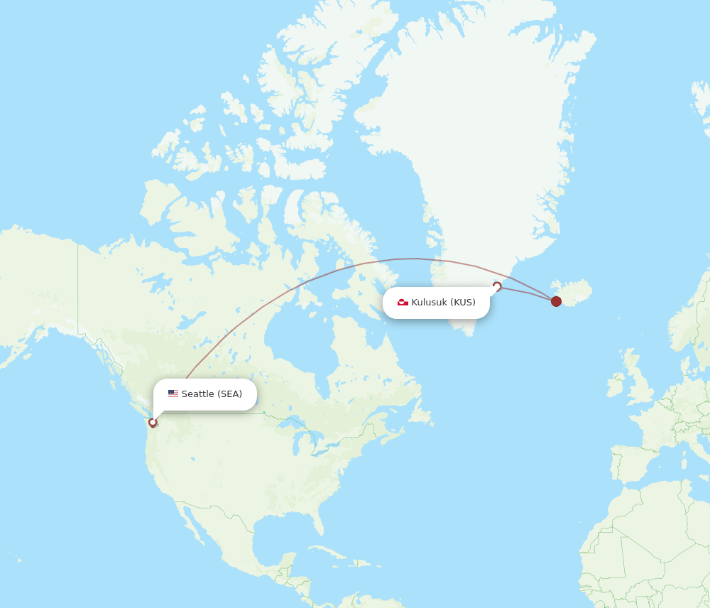 SEA-KUS flight routes