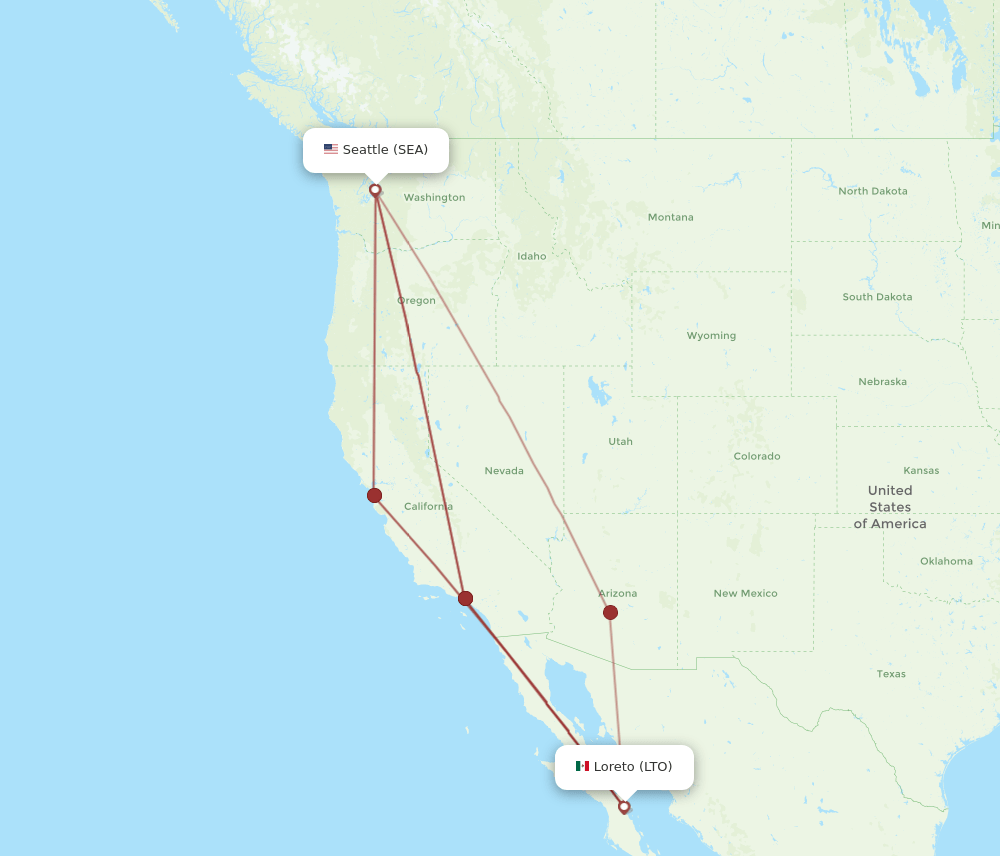 SEA-LTO flight routes