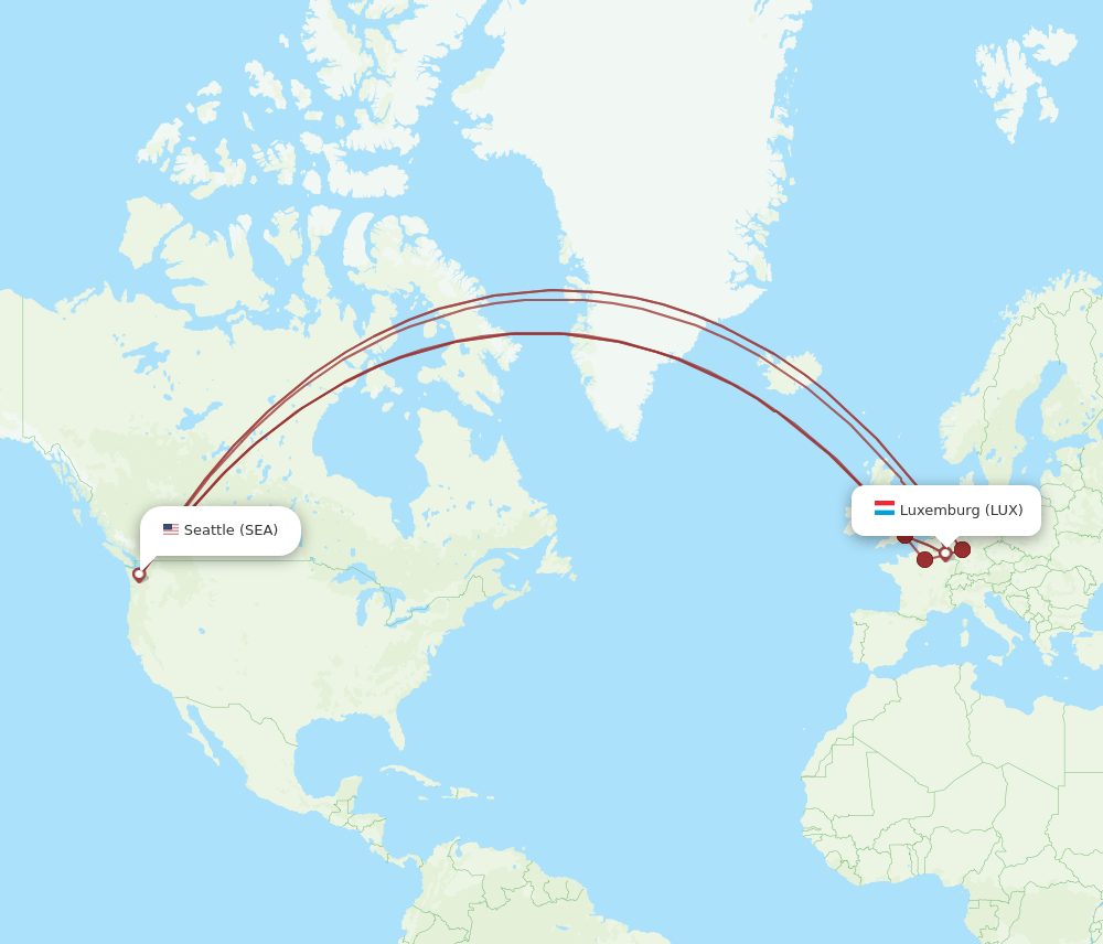 SEA-LUX flight routes