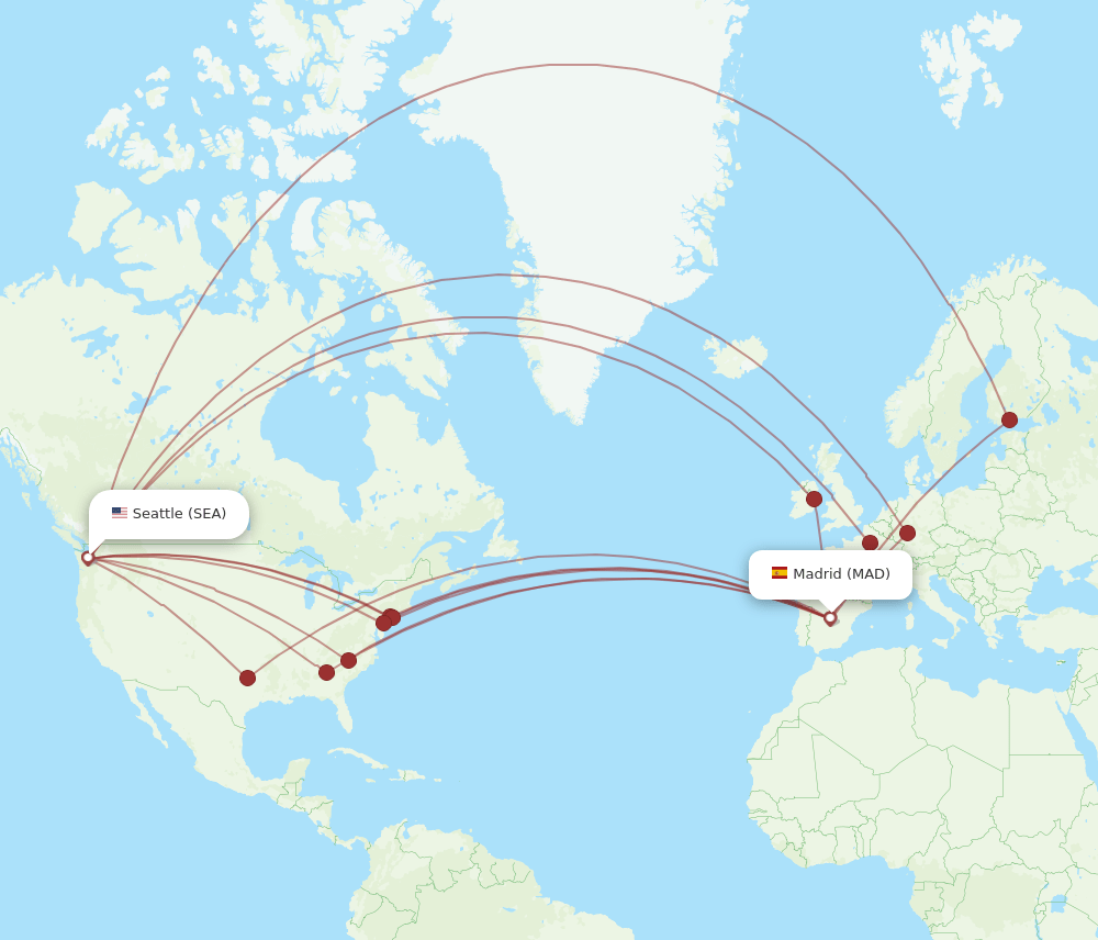 SEA-MAD flight routes