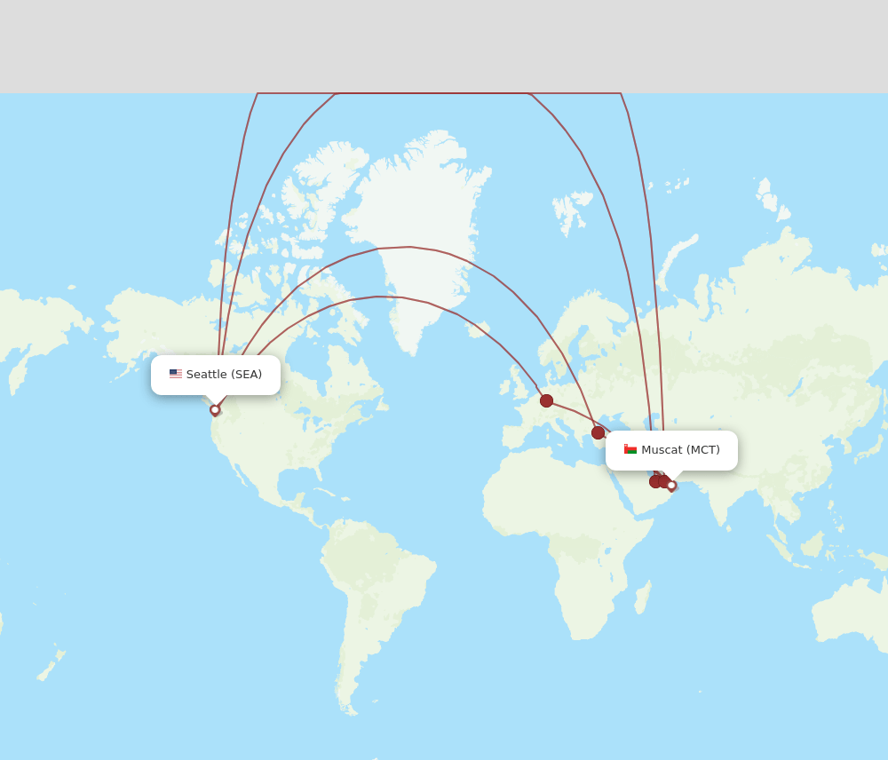SEA-MCT flight routes