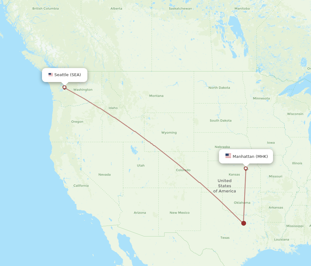 SEA-MHK flight routes