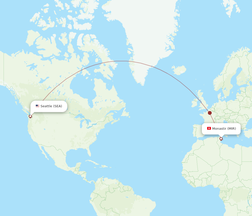 SEA-MIR flight routes