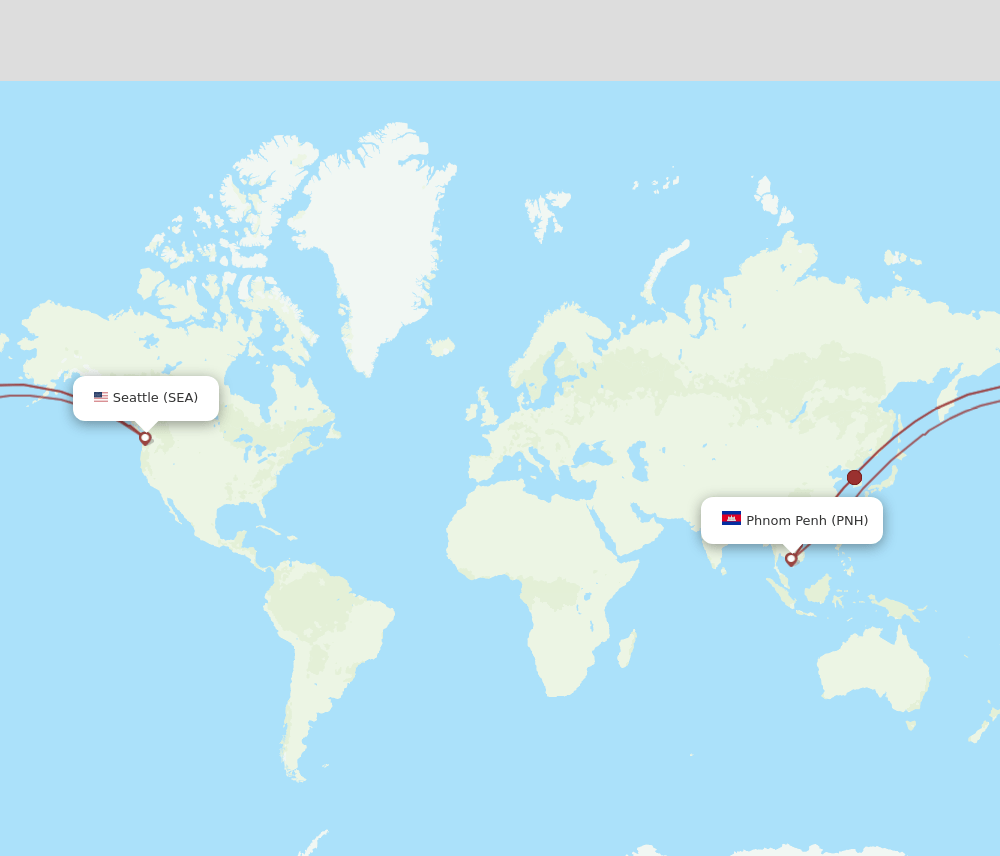 SEA-PNH flight routes