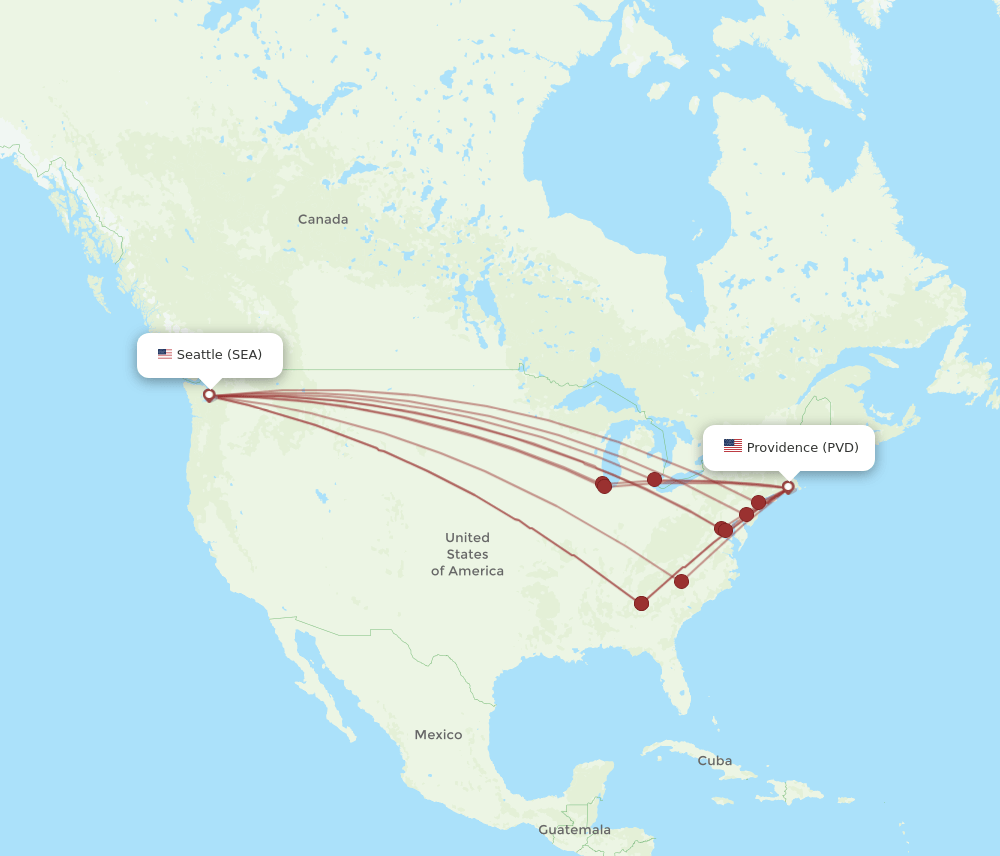SEA-PVD flight routes