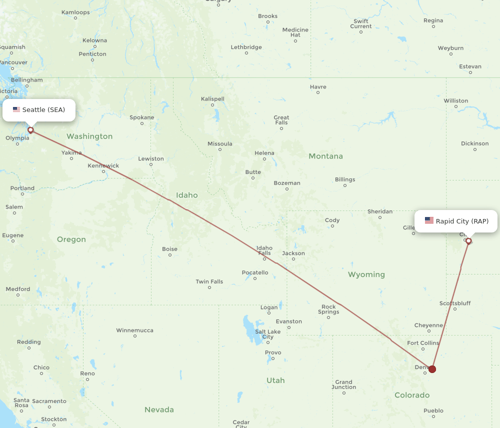 SEA-RAP flight routes
