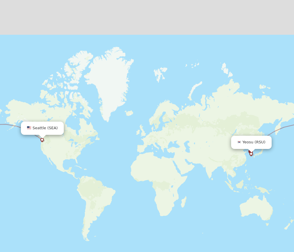 SEA-RSU flight routes