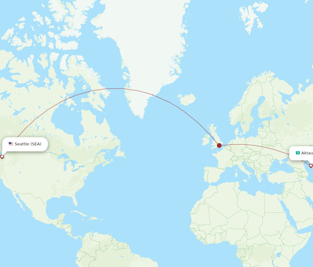 SEA-SCO flight routes